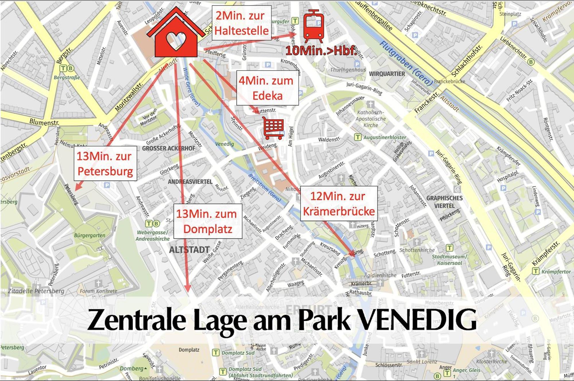 80M2 3R Wohnung Mit Privatem Parkplatz, Kingsize Betten, Smart-Tv, Etc Érfurt Exterior foto